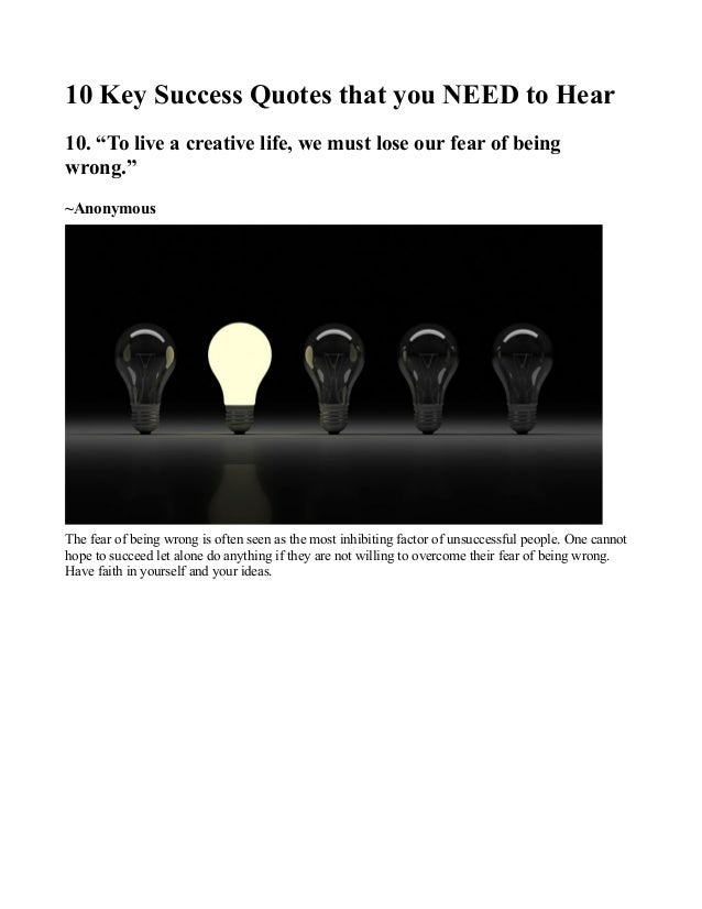 10 key success quotes you NEED to hear 10 key success quotes you NEED to hear
