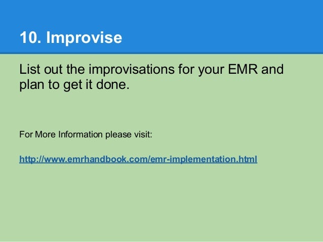 Emr Implementation Project Manager