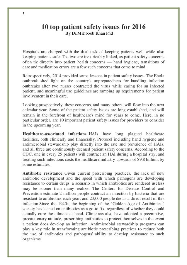 Phd thesis in patient safety