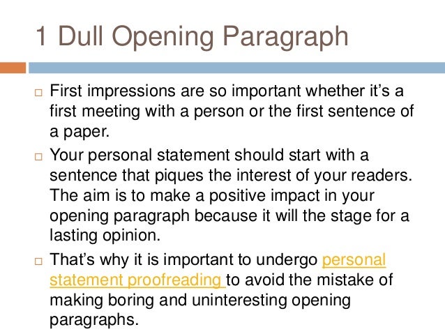 Opening sentence for essay