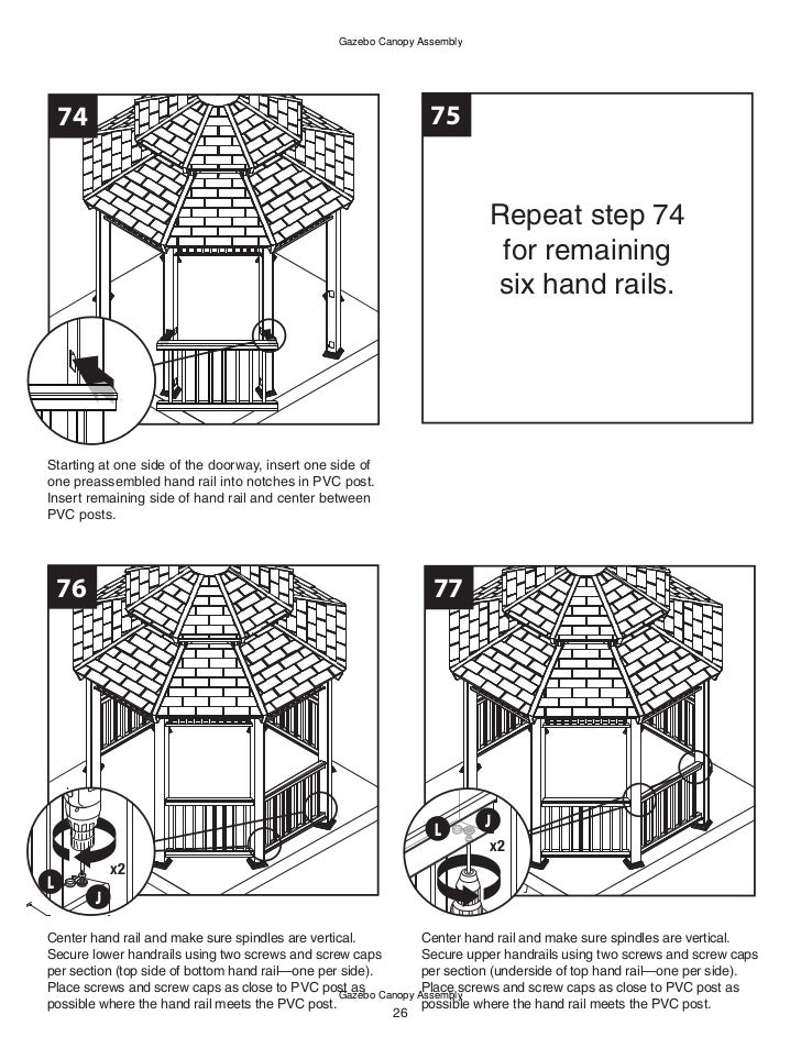 10 x 10 ft. gazebo assembly instruction