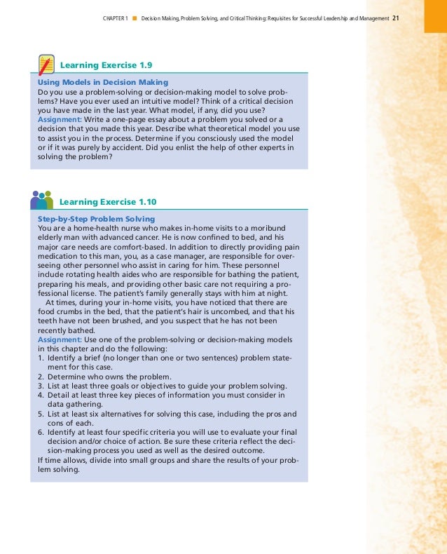 Five Steps to Better Thinking, Problem Solving, Decision