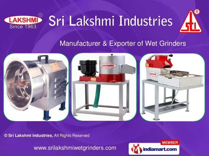 Table Top Wet Grinder by Sri Lakshmi Industries Coimbatore