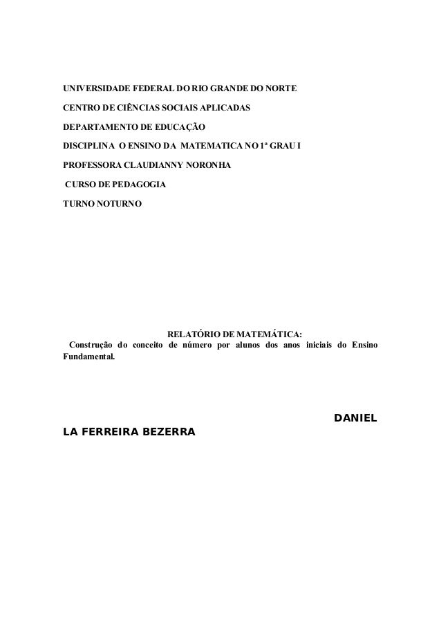 Relatorio de alunos do ensino fundamental