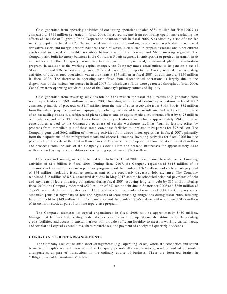 conagra's report annual food 2007