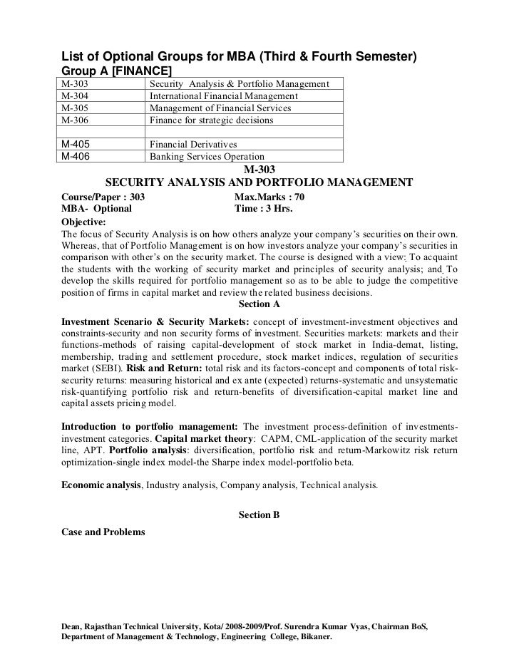 security analysis and portfolio management mba final project report 2014-2-19 mba finance project topics latest 2018 2019 i am mba final year student and searching for mba finance project topics so please help in this searching. security analysis and portfolio management mba final project report 2014-2-19 mba finance project topics latest 2018 2019 i am mba final year student and searching for mba finance project topics so please help in this searching.