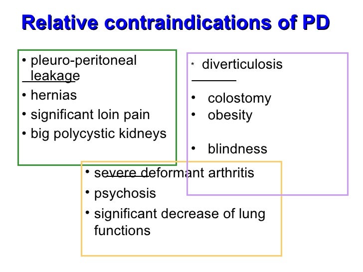 Peritoneal Dialysis indications