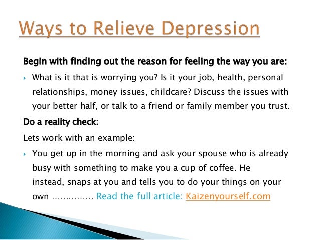 Tips on fighting depression