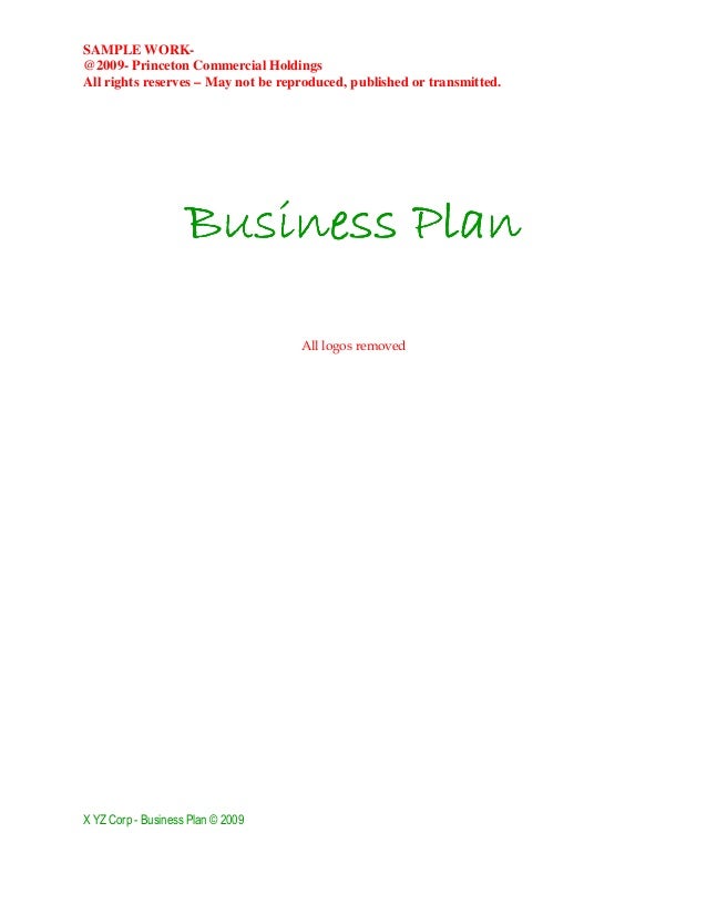 Writing a service business plan