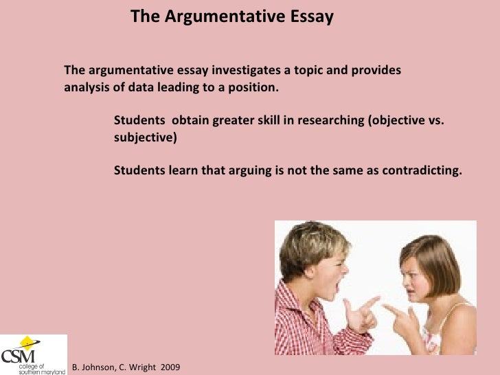 teaching argumentative essay