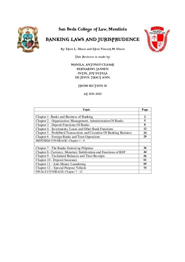 57205524 banking laws reviewer View notes - 57205524-banking-laws-reviewer from law 101 at university of perpetual help system dalta - las piñas c ã . 57205524 banking laws reviewer View notes - 57205524-banking-laws-reviewer from law 101 at university of perpetual help system dalta - las piñas c ã .