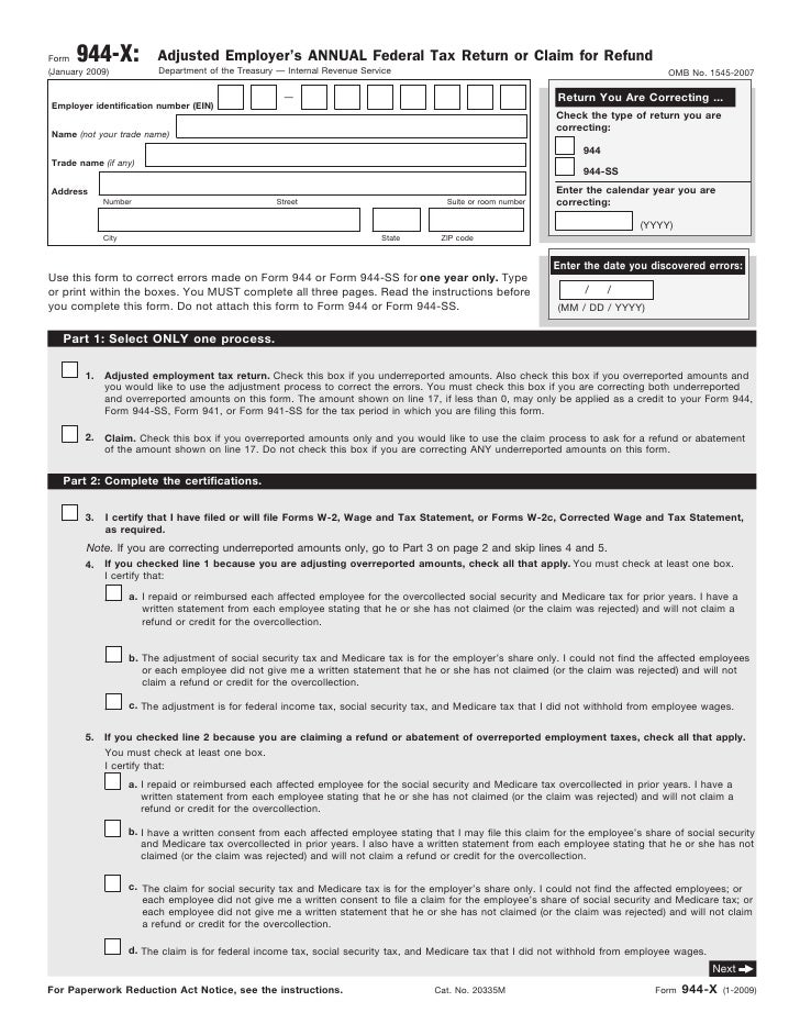 form 944 adjusted employer s annual federal tax return form 944 adjusted employer s annual federal tax return