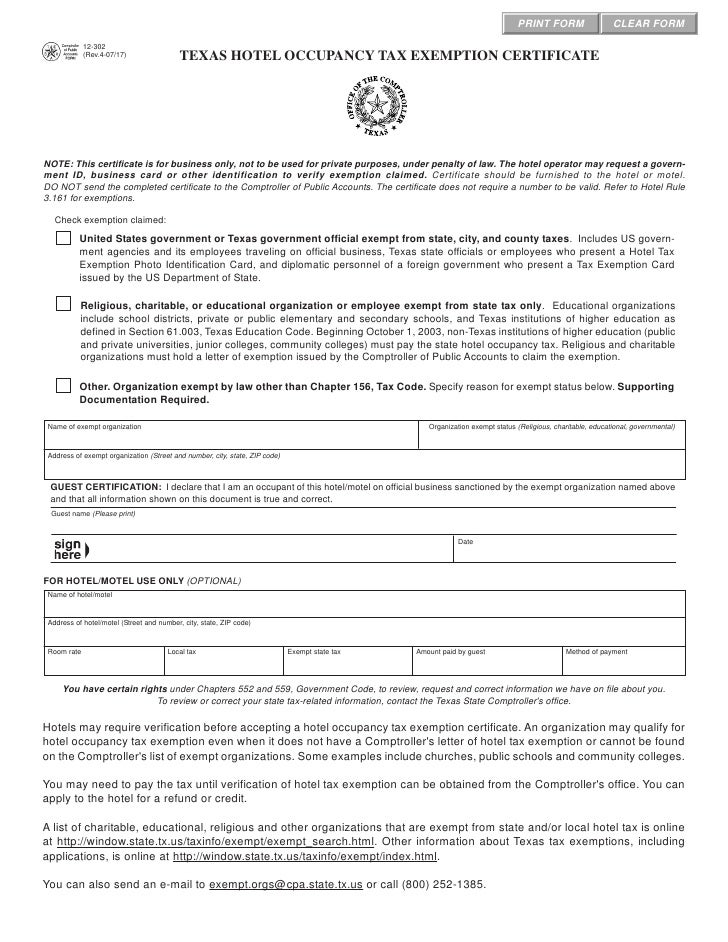 georgia hotel form exempt motel tax