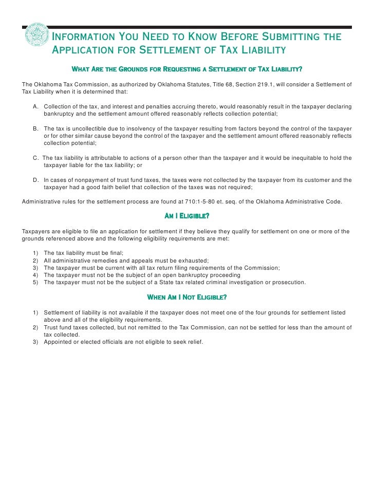 Worksheet Tax Insolvency Worksheet application for settlement of tax liability