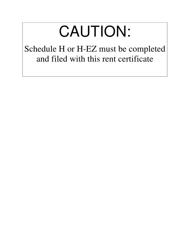 Rent Certificate Rent Certificate