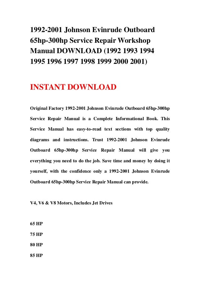 Johnson 85 Service Manual