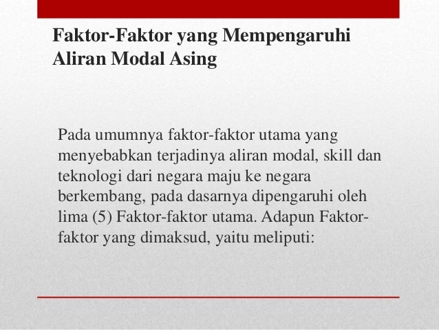 Faktor-faktor yang mempengaruhi pasar valuta asing