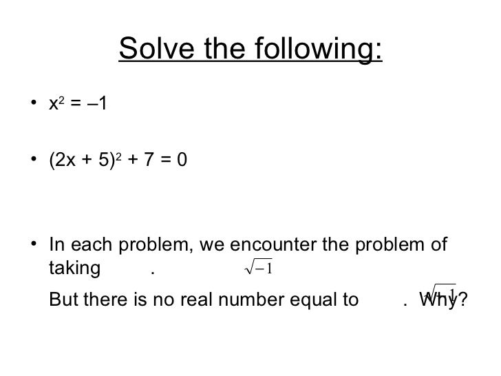How To Solve Problems With Imaginary Numbers