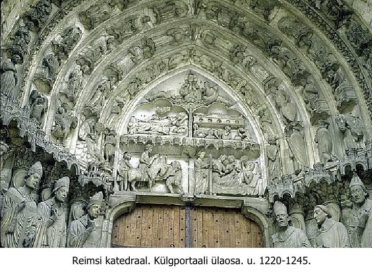 Reimsi katedraal.   Külgportaali ülaosa. u. 1220-1245. 