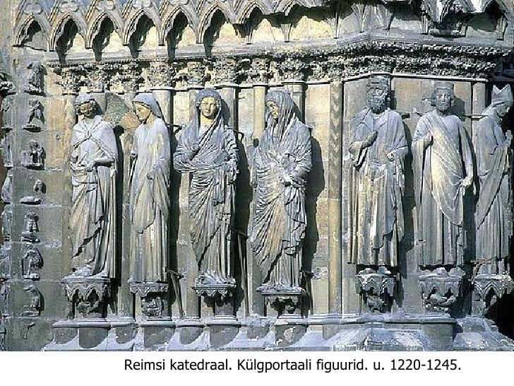 Reimsi katedraal.   Külgportaali figuurid. u. 1220-1245. 