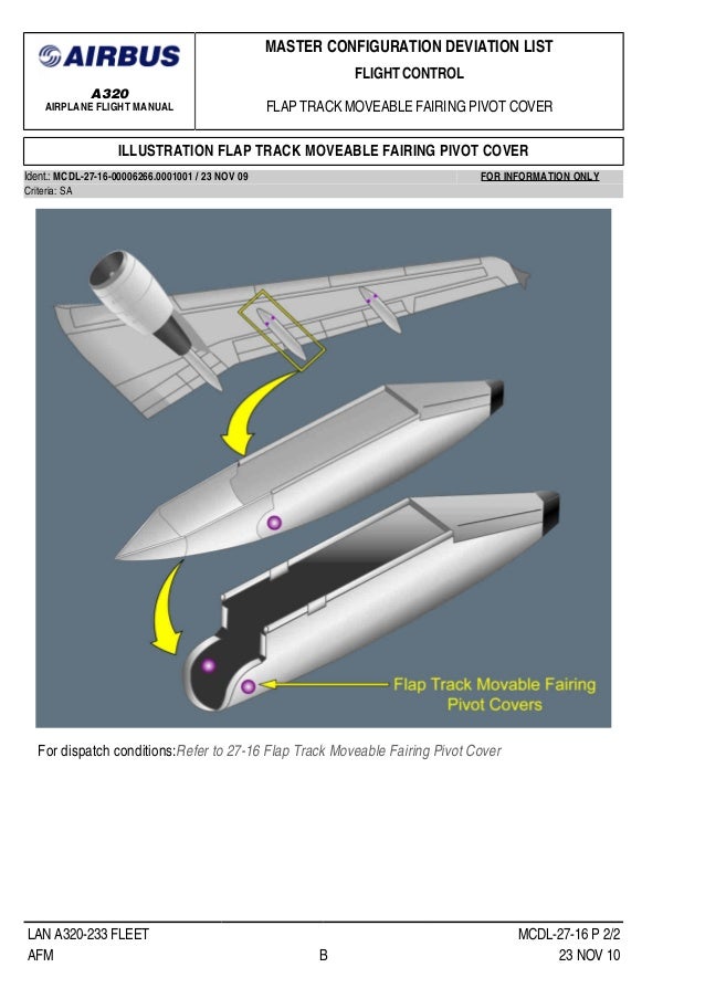 13 master configuration deviation list a320