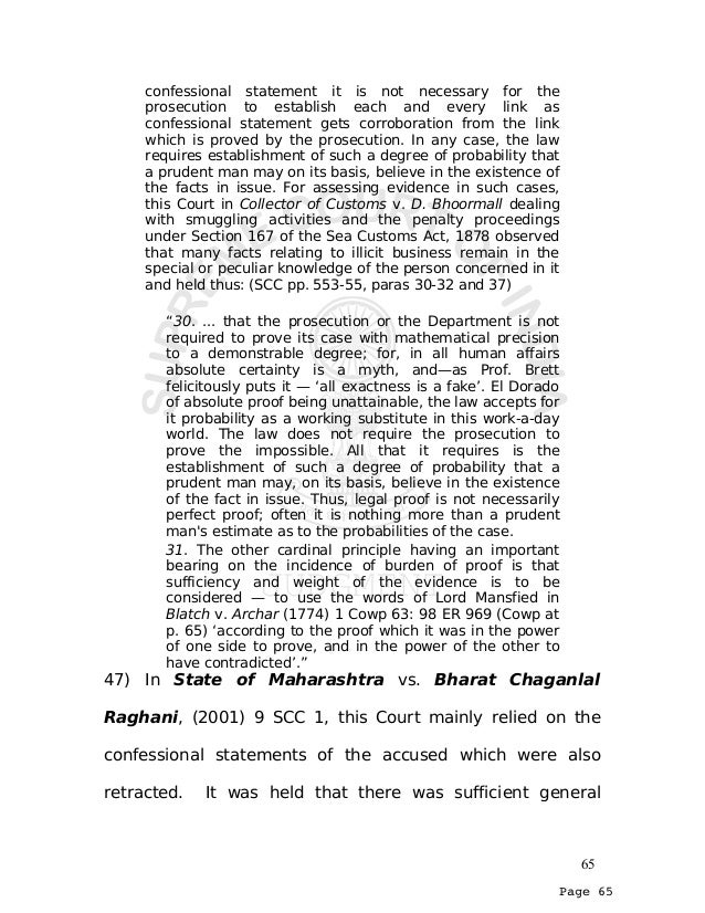 confessional statement