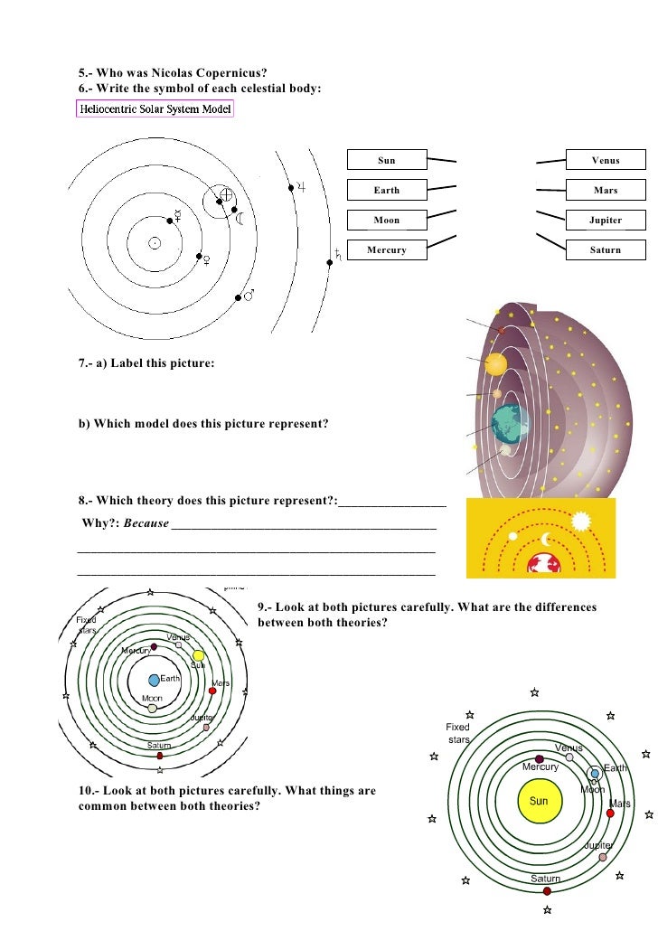 UNIT 01.- The universe (worksheet)