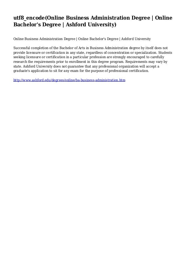Online Business Administration Degree | Online Bachelor's Degree | Asâ¦