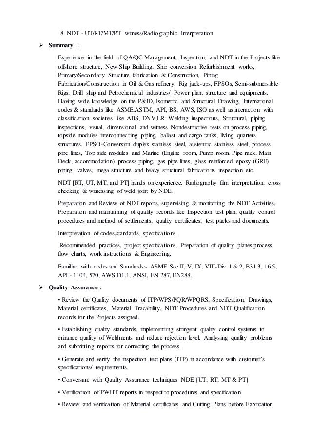 ndt inspector resume elim carpentersdaughter co quality inspector resume