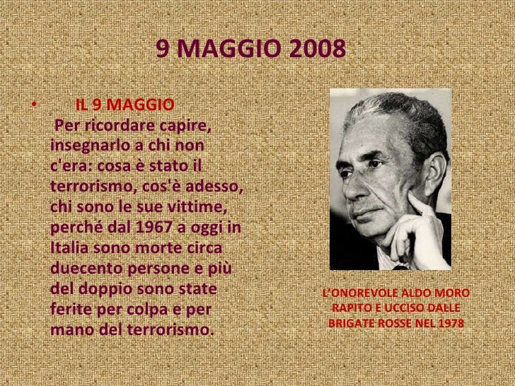 14 - Giornata Vittime Terrorismo - Maggio 9