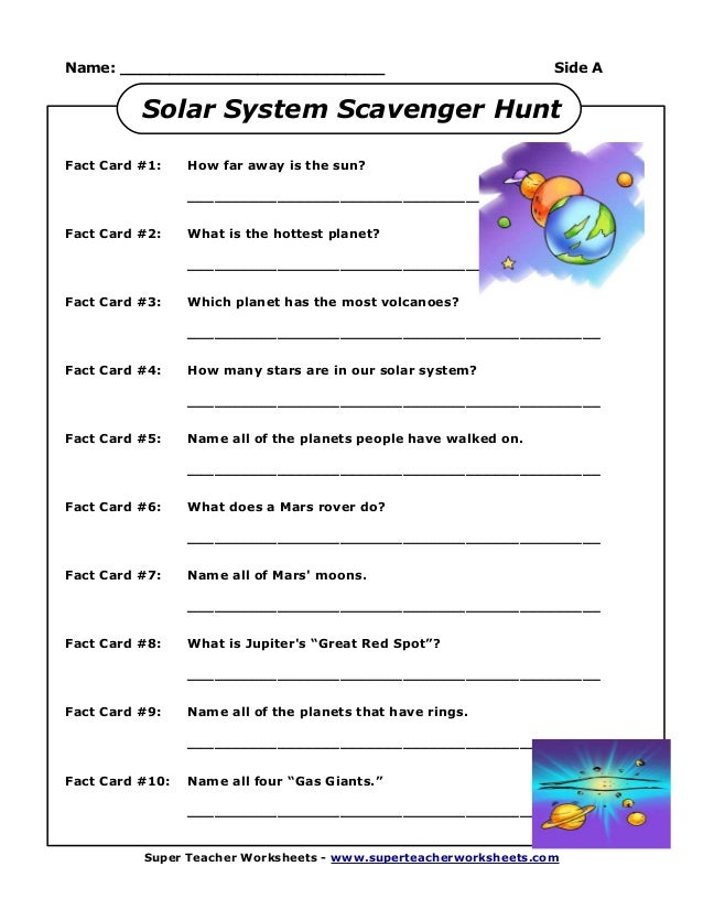 Printable Solar System Quiz - Solar System Pics