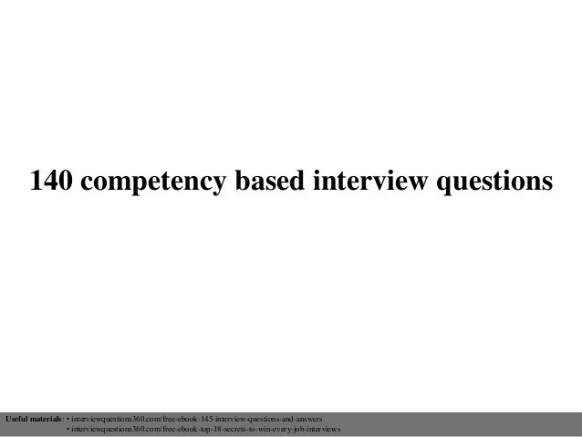 Competency based interview questions critical thinking