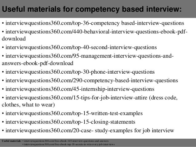 Competency based interview questions critical thinking