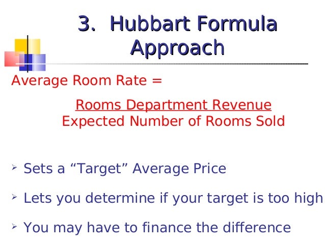 How To Calculate Hubbart Room Rate Formula How To Calculate Hubbart Room Rate Formula