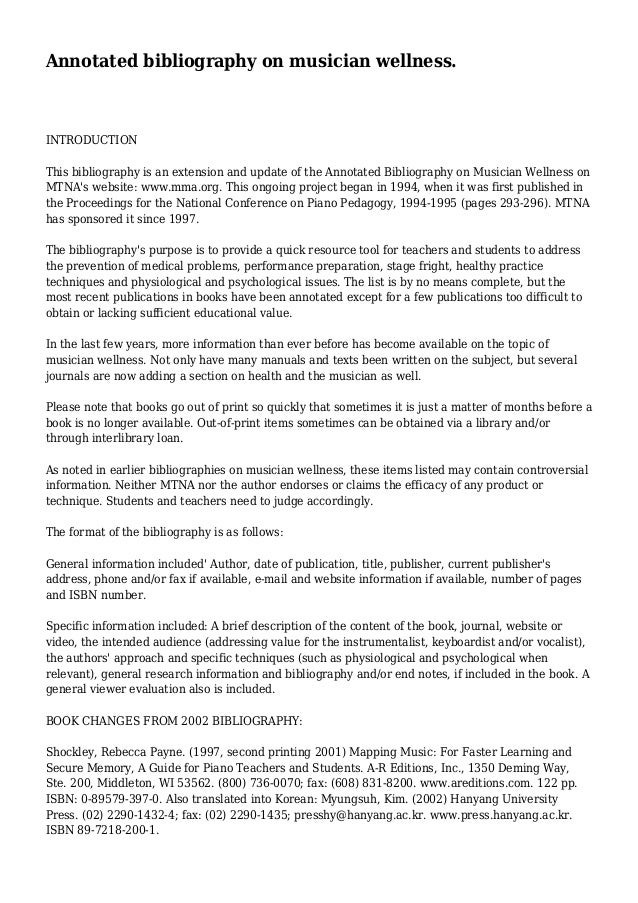Bedford researcher annotated bibliography