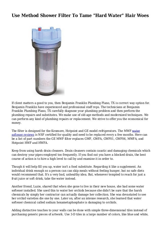 Use Method Shower Filter To Tame "Hard Water" Hair Woes