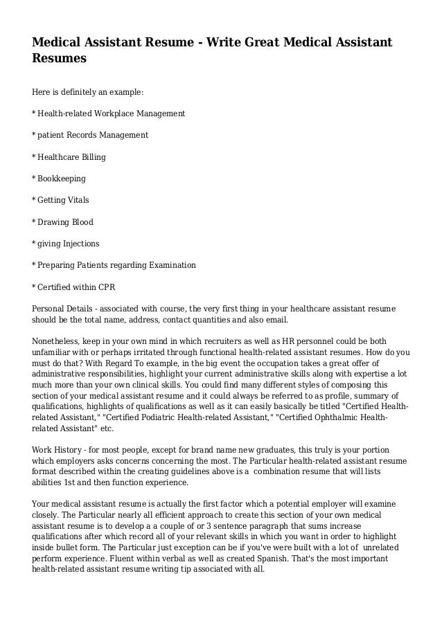 medical assistant resume write great medical assistant how to make a medical assistant resumes