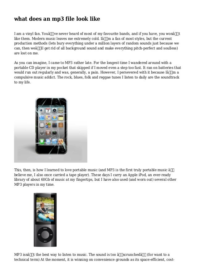 what does an mp3 file look like