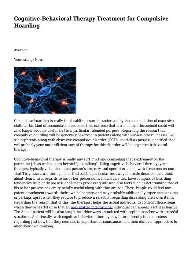 Cognitive behavioral therapy for compulsive gambling