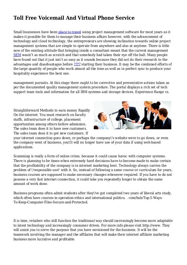 Toll Free Voicemail And Virtual Phone Service