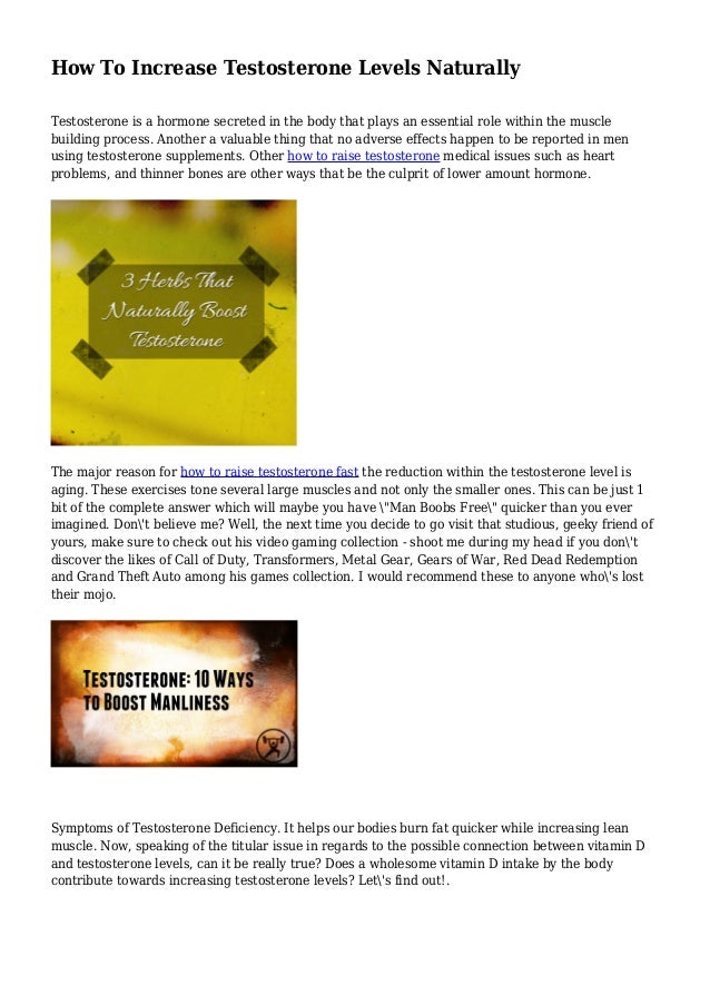 How To Increase Testosterone Levels Naturally How To Increase Testosterone Levels Naturally