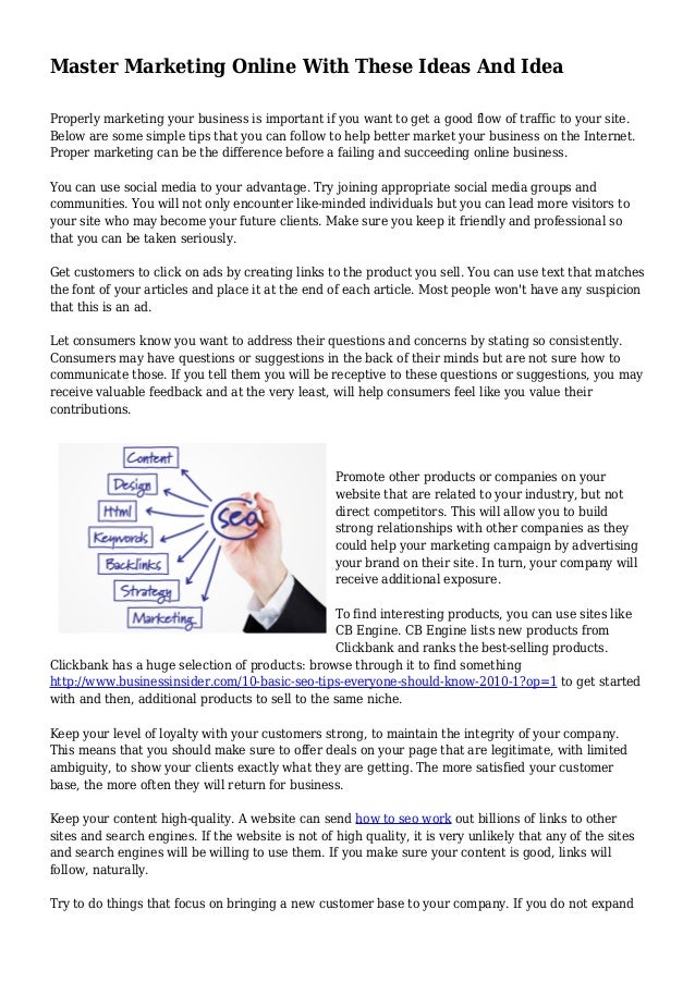 Master Marketing Online With These Ideas And Idea Master Marketing Online With These Ideas And Idea