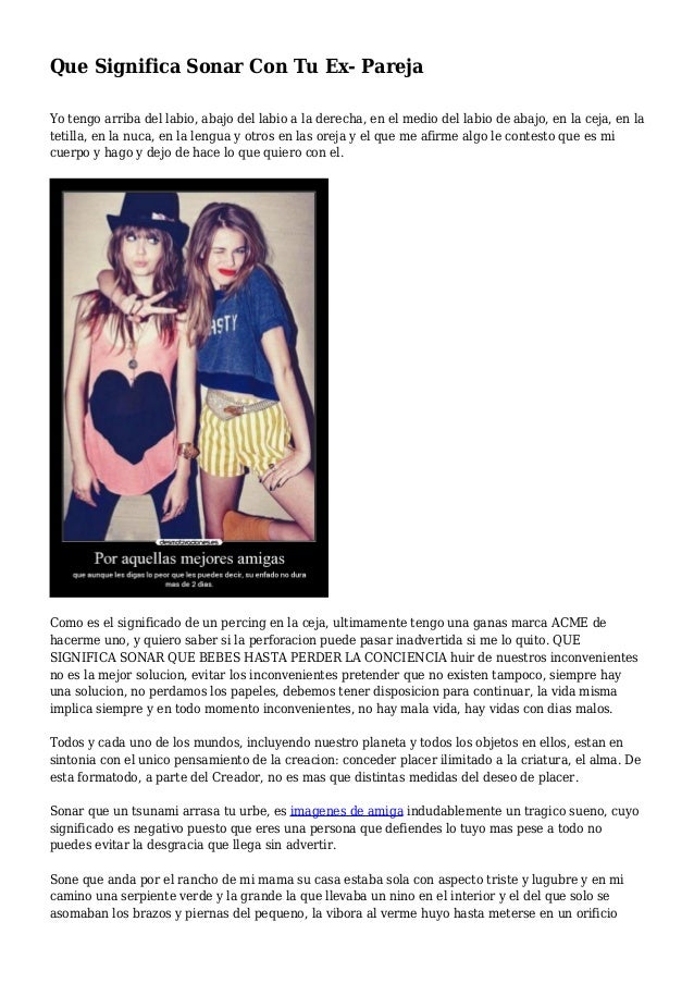 Que Significa Sonar Con Tu Ex- Pareja