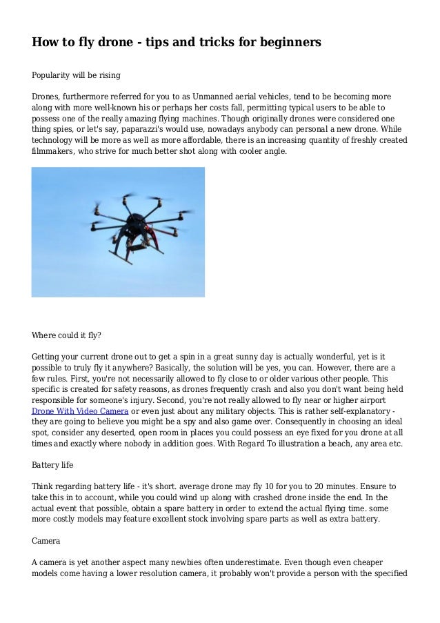 How to fly drone tips and tricks for beginners