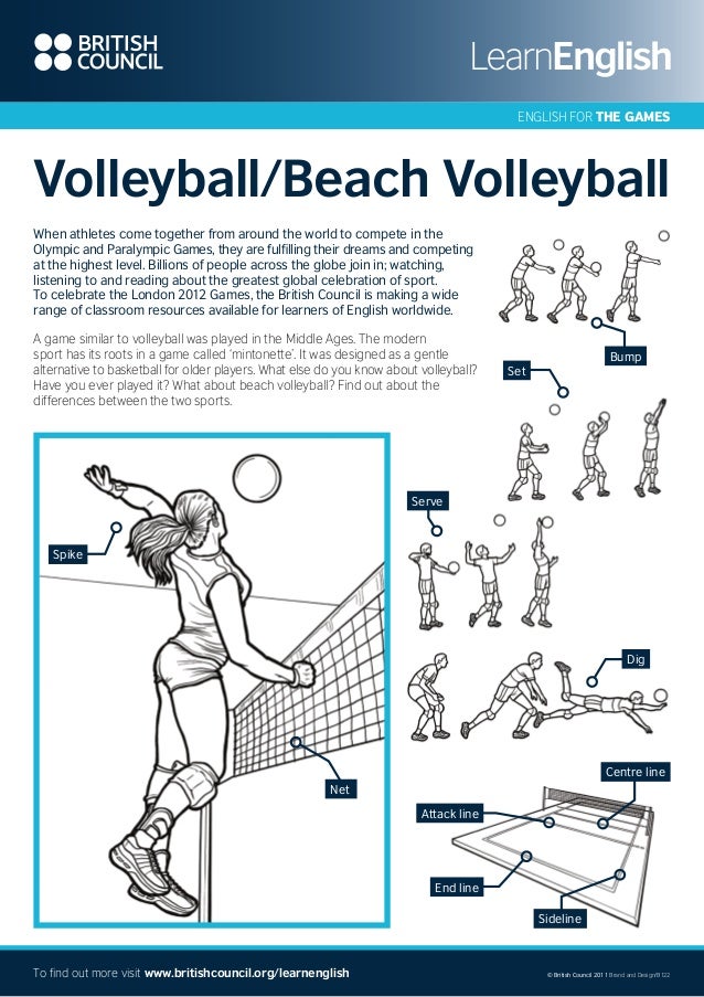 Volleyball George Answers English Worksheet Land