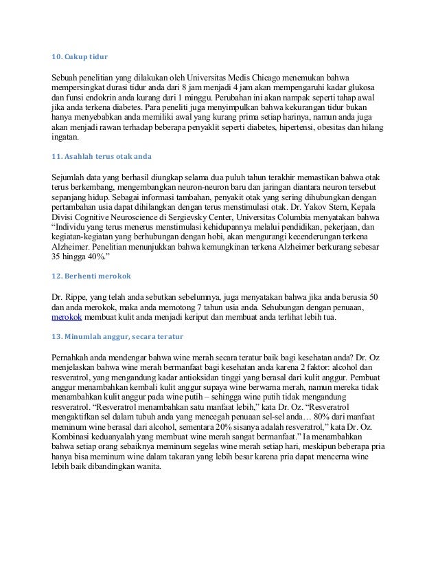 perawatan untuk awet muda