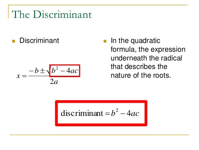 Discriminant Examples C Program To Find All Roots Of A Quadratic Discriminant Examples C Program To Find All Roots Of A Quadratic