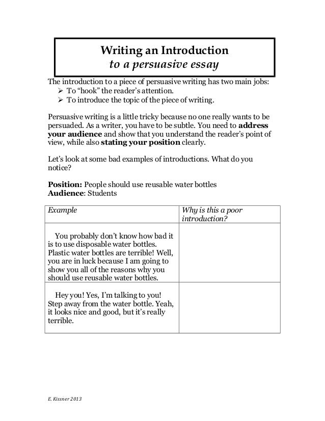 How to write a well written persuasive essay