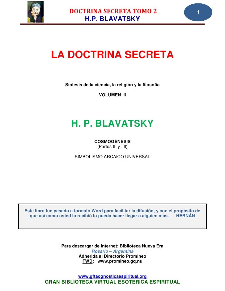 Doctrina Secreta Tomo 2 Pdf