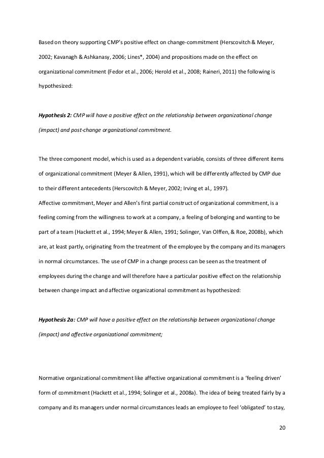 Master Thesis Organizational Change